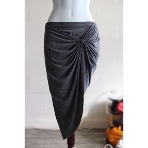 Gray Asymmetrical Skirt